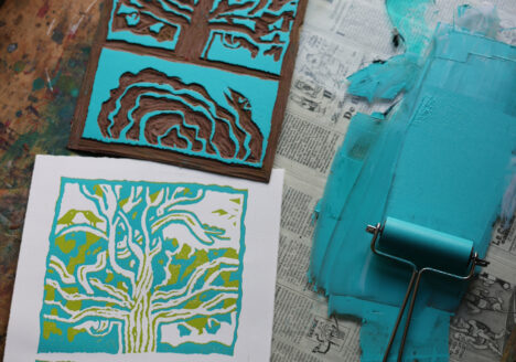 Atelier Julia Chausson Atelier des 4 jeudis arts plastiques linogravure lino perdu