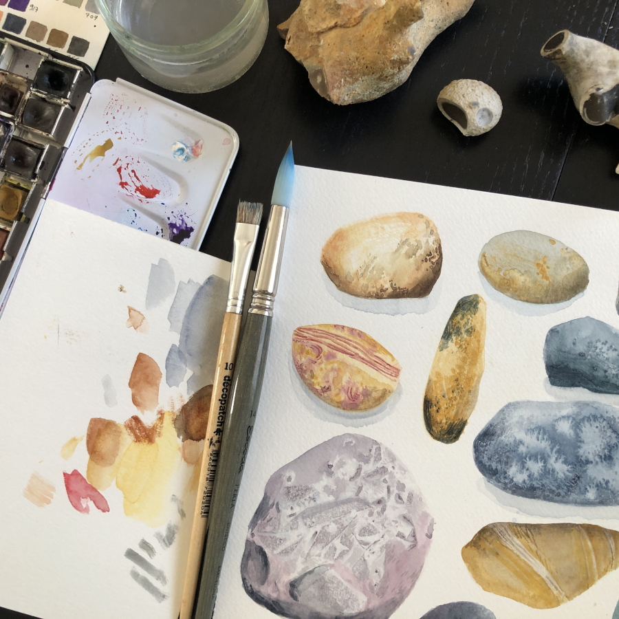 Aquarelle Carole Xenard artiste Atelier des 4 jeudis